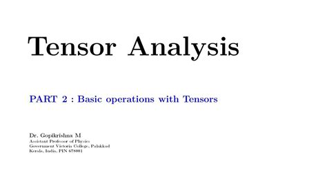 Tensors: Part 2 - YouTube