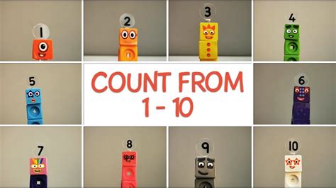 Numberblocks Counting from 1 to 10. Song with Numberblocks Mathlink Cubes - Link in Description ...