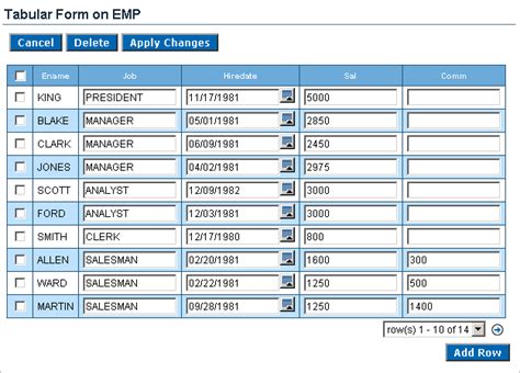 How to Create a Tabular Form