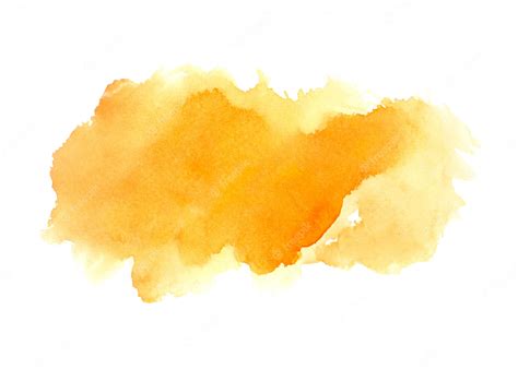 Premium Photo | Orange watercolor stain shades paint stroke