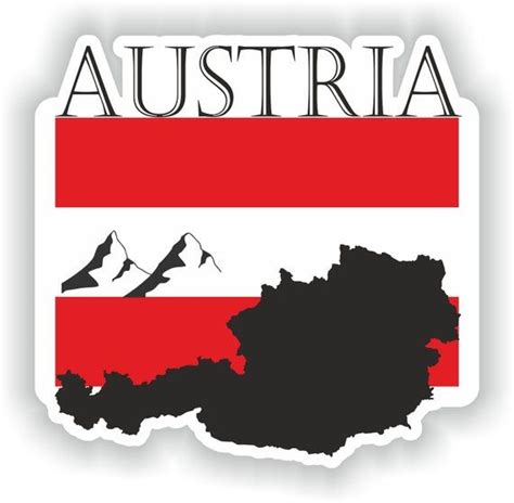 Austria Sticker Flag MF for Laptop Book Fridge Guitar Motorcycle Helmet Toolbox Door PC Boat ...