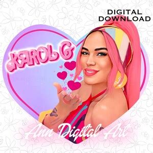 Karol G PNG Printable Karol G Pink Hair PNG Karol G - Etsy