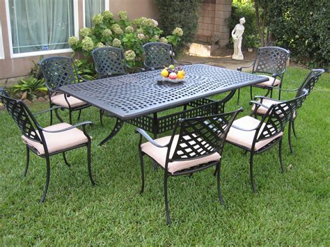 Dining Set Outdoor Cast Aluminum Patio Furniture 9 Piece ML8444RT ...