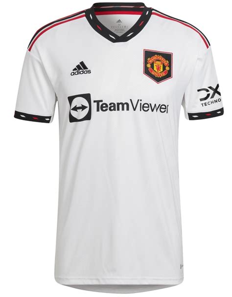 Manchester United debut new white away kit with red & black Adidas ...