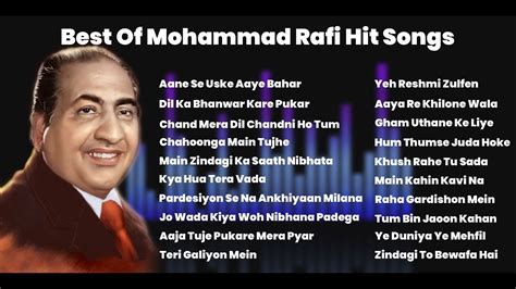 Mohammad Rafi Hit Songs | Best Of Mohammad Rafi Hit Songs | Old Hindi Super hit Songs - YouTube