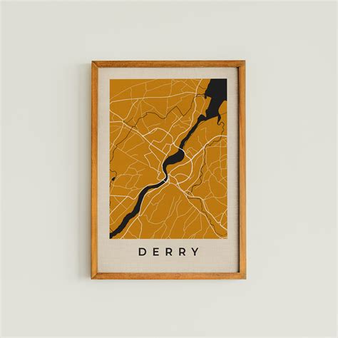 Colourful Derry City Map Print - Noop