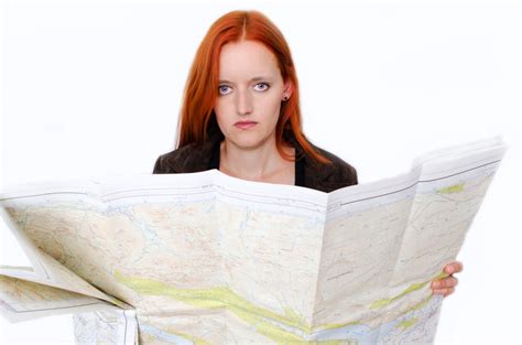 Woman And Map Free Stock Photo - Public Domain Pictures