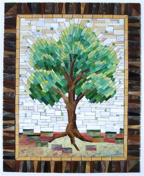 Sunny Tree | Mosaic art, Tree mosaic, Mosaic flowers