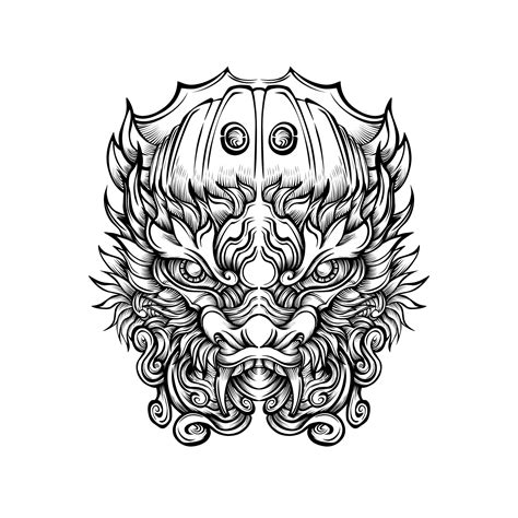 Chinese Dragon Head Tattoo Design