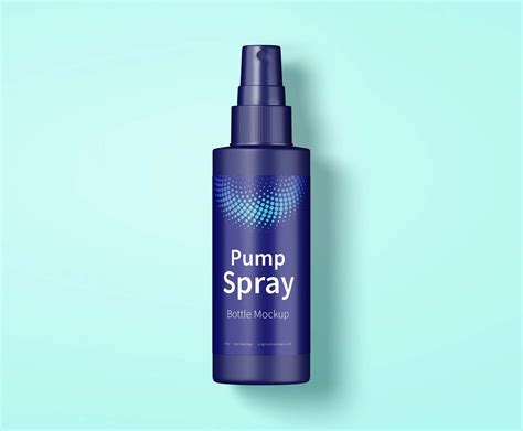 Free Pump Spray Bottle Mockup (PSD)