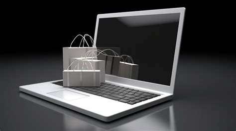 3d Shopping Online With Laptop Vector, 3d Shoping, Online Shoping, Laptop Shoping PNG and Vector ...