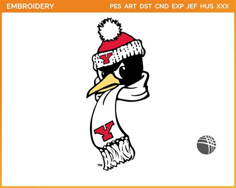 Youngstown State Penguins - College Sports Embroidery Logo in 4 sizes ...