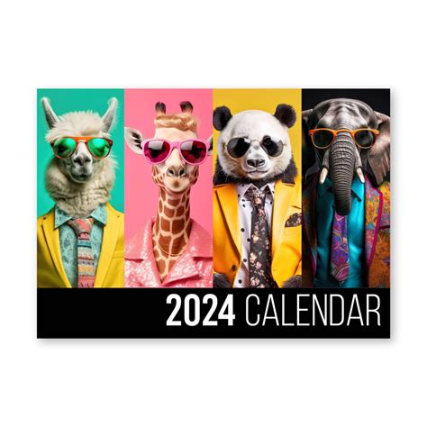 2024 A3 Desk Calendar - Fancy Animals | Shop Today. Get it Tomorrow ...