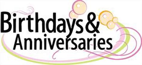 Birthdays and Anniversaries - St. Paul Lutheran Church & Pre-School