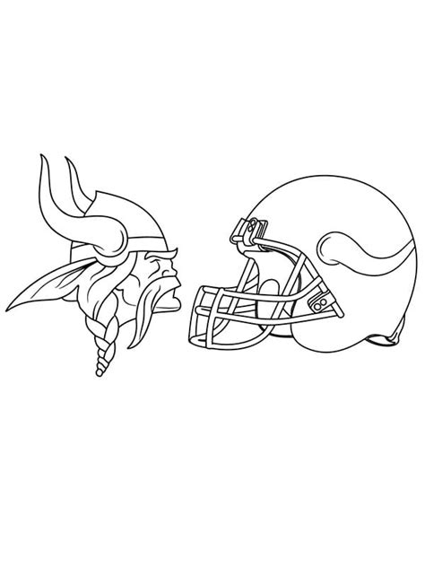 Minnesota Vikings Logo With Helmet coloring page - Download, Print or ...