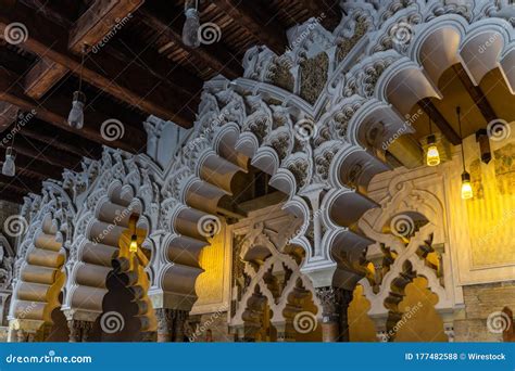 Interior Shot of the Aljaferia Palace in Zaragoza, Aragon, Spain Stock ...