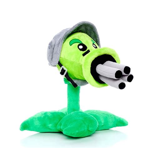 30cm Plants vs Zombies PVZ Gatling Peashooter Plush Toys Doll Soft ...