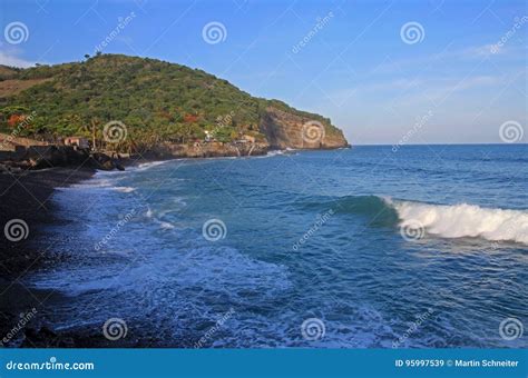 Playa Beach El Zonte, El Salvador Stock Image - Image of clouds ...