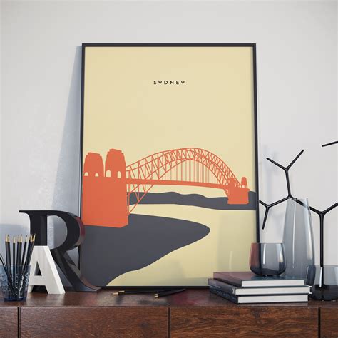 Sydney Harbour Bridge Poster, Australia, Print. Poster in 2021 | Australia wall art, Wall art ...