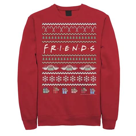 Men's Friends Christmas Ugly Sweater Style Logo Sweatshirt