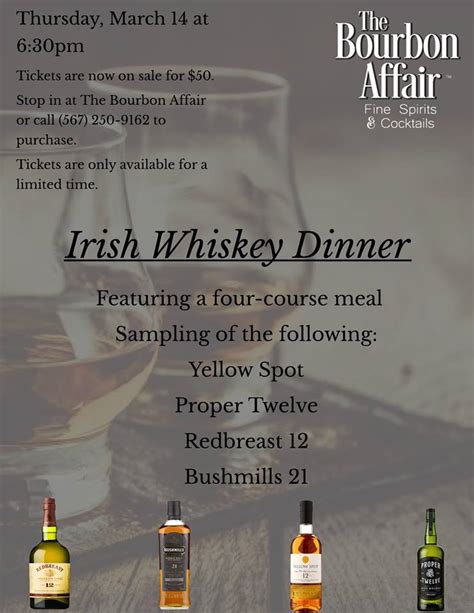 Irish Whiskey Tasting Event