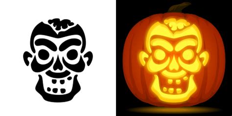 Free Zombie Pumpkin Stencil | Pumpkin stencil, Pumpkin carving, Zombie ...