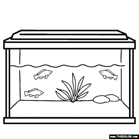 Tropical Fish Tank Coloring Page | Tropical fish tanks, Fish tank ...