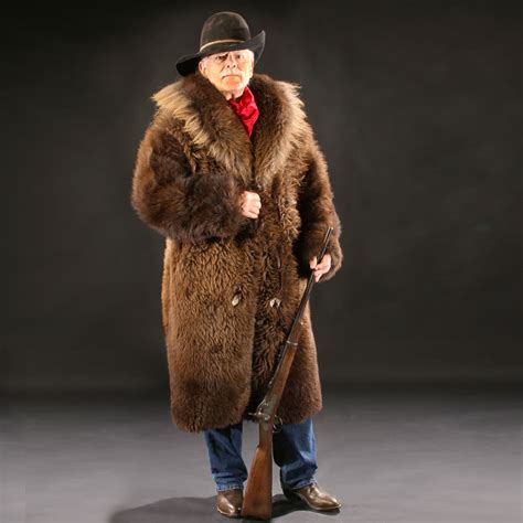 Natural Buffalo Fur Coat - Full-Length Custom Tailored - Handmade in USA | Mens fur coat ...