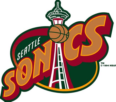 Seattle Supersonics Logo with Space Needle