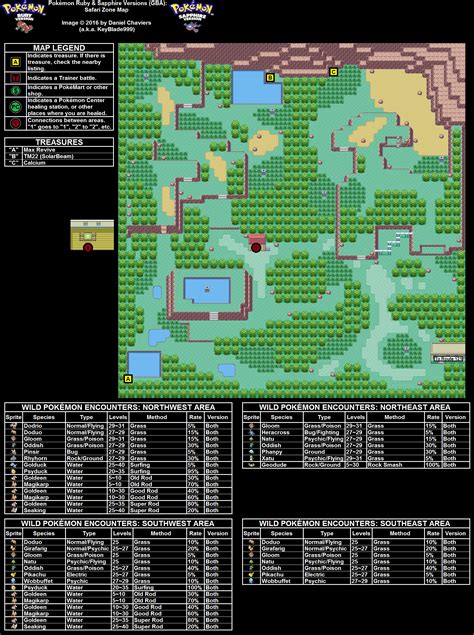 Pokemon Yellow Safari Zone Map