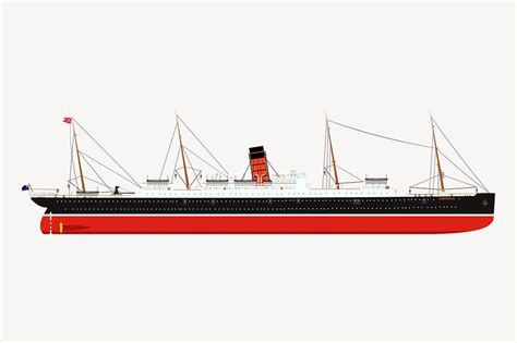 Ocean liner ship clipart, transportation | Free Vector - rawpixel