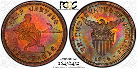 Michael Kittle Rare Coins - 1903 US-Philippines Half Centavo PCGS PR65+RB