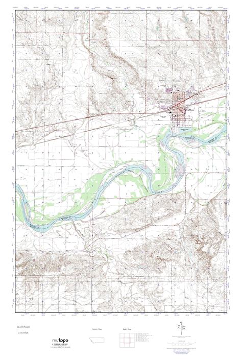 MyTopo Wolf Point, Montana USGS Quad Topo Map