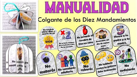 LOS DIEZ MANDAMIENTOS 🙌 MANUALIDAD PARA NIÑOS CRISTIANOS @RosaMariaV # ...