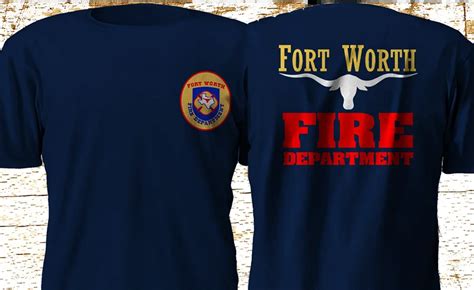 2019 Fashion New RARE FORT WORTH Texas Fire Department FIREFIGHTER Navy T Shirt S 3XL Tee shirt ...