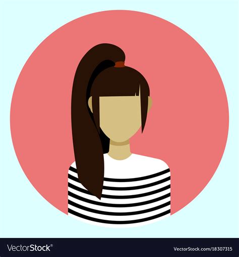 Female avatar profile icon round woman face Vector Image