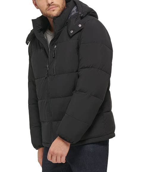 Club Room Men's Stretch Hooded Puffer Jacket, Created for Macy's - Macy's