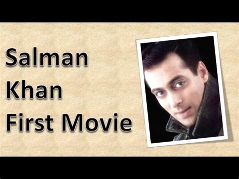 Salman Khan Ki Pehli Movie Kaun Si Hai - andre