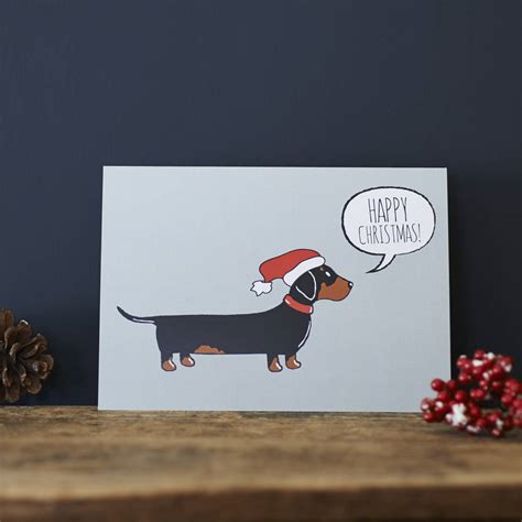 dachshund / sausage dog christmas card by sweet william designs | notonthehighstreet.com