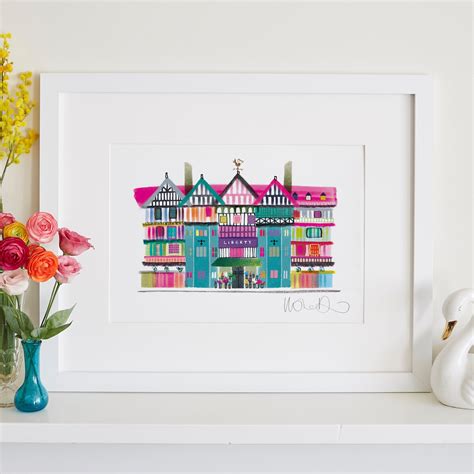 Liberty of London Art Colourful Liberty's Print London | Etsy UK