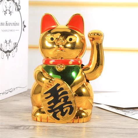 Chinese Lucky Wealth Waving Cat Gold Waving Hand Cat Feng Shui Lucky ...