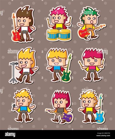 rock band stickers Stock Vector Image & Art - Alamy