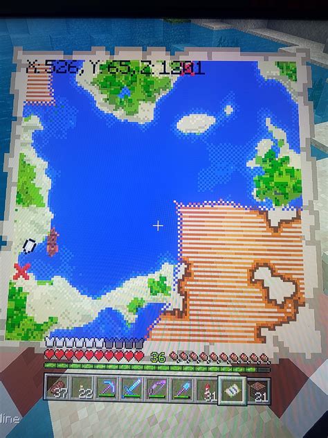 I found a treasure map with two buried treasures. : r/Minecraft