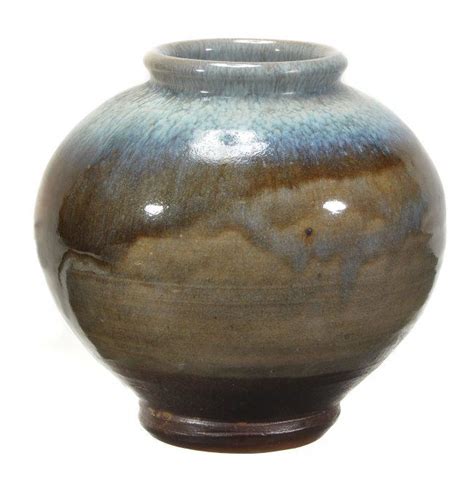 A Bernard Leach stoneware globular vase | Stoneware, Ceramic pottery, Vase