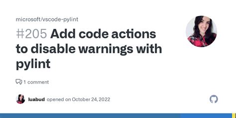 Add code actions to disable warnings with pylint · Issue #205 ...