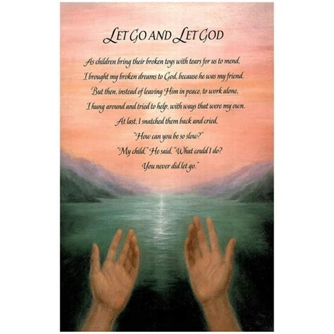 Let Go, Let God religious motivational poem Art Poster - 13x19 - Walmart.com - Walmart.com