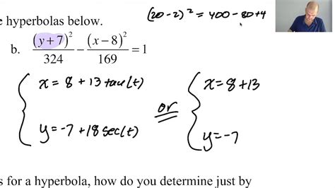 Parametric Equations of Hyperbolas pg 196 - YouTube