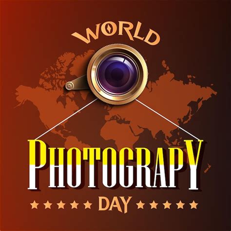 Premium Vector | Vector world photography day design template