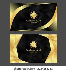 Black Gold Background Luxury Business Card Stock Vector (Royalty Free) 2224264381 | Shutterstock