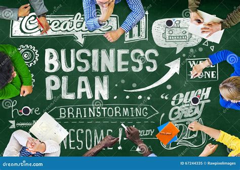 Business Plan Vision Strategy Planning Direction Concept Stock Illustration - Illustration of ...